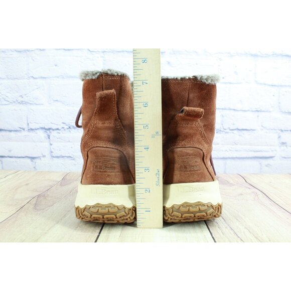 LL Bean Day Venture Insulated Boots Lace Up Brown Size 9.5 M - Picture 6 of 9